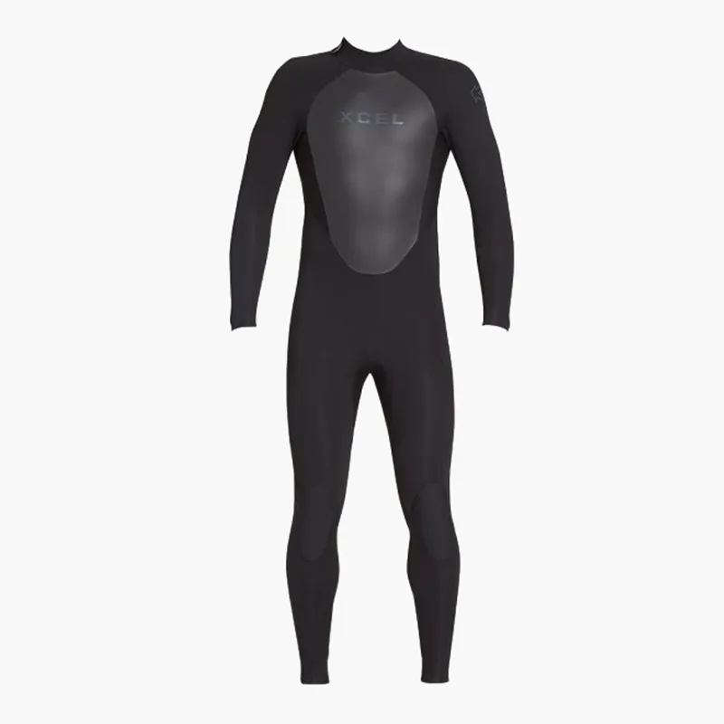 Xcel Mens 4/3 Axis Back Zip Wetsuit Black
